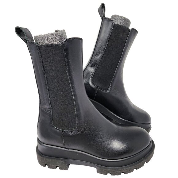La Canadienne Black Leather Chelsea Boots Size 37 Made In Italy With Wellfleet L - Picture 11 of 11
